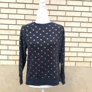 Black and gold polkadot sweater